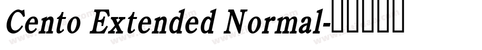 Cento Extended Normal字体转换